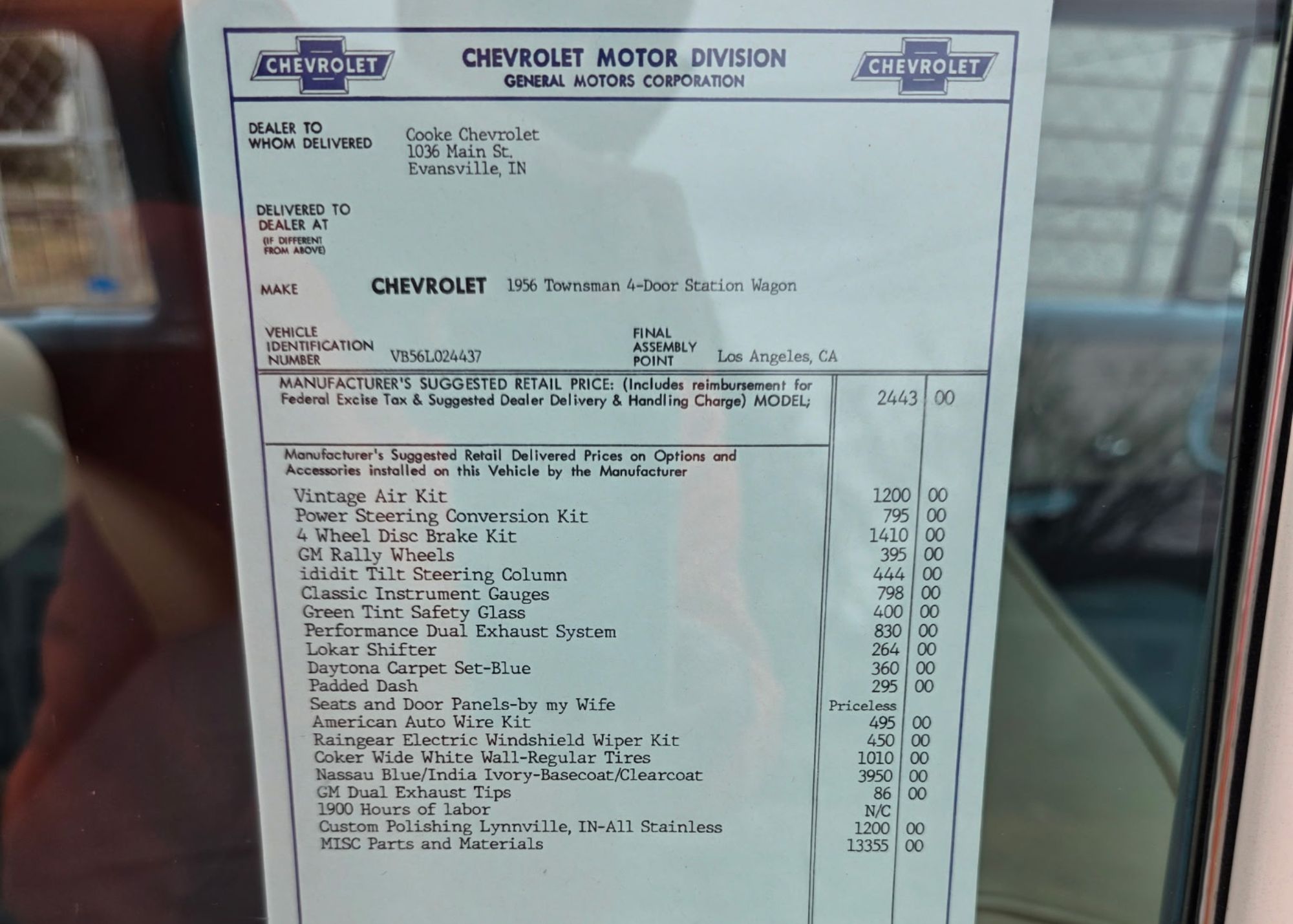 1956 Chevy 210 Townsman Wagon