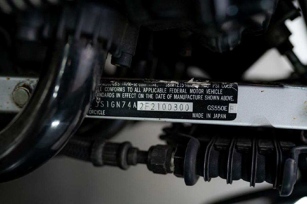 1985 Suzuki GS550E Motorcycle