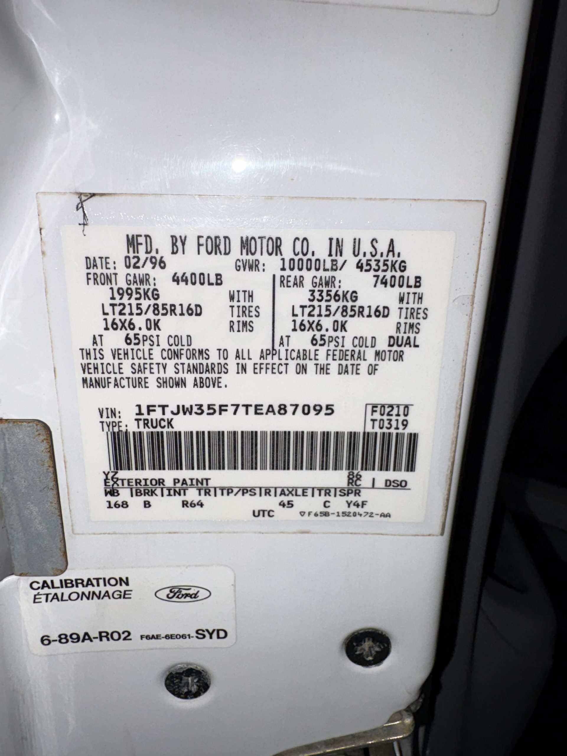 1996 Ford F350 7.3L Crew Cab Dually