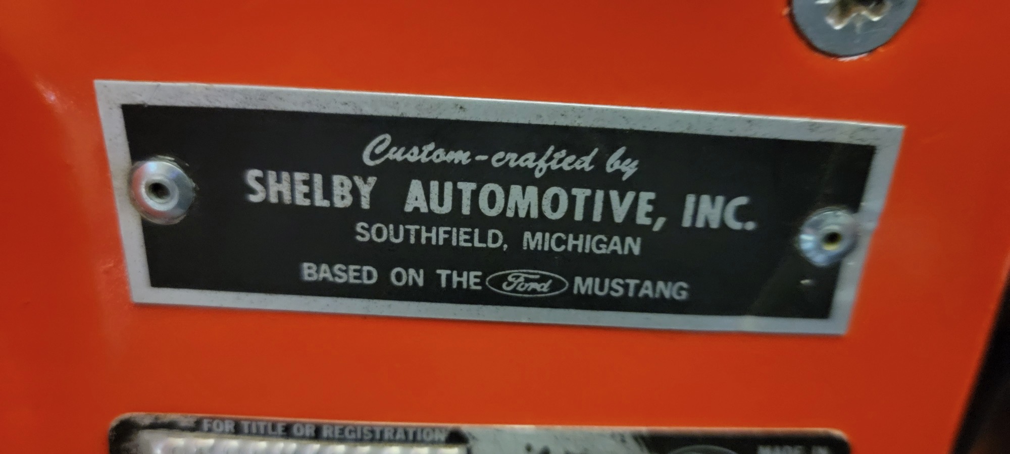 1969 Ford Mustang Shelby GT350